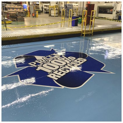 Pratt 100% Recycled industrial floor coating project