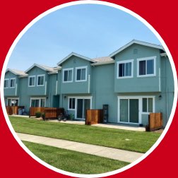 Exterior view of multi-home property with fresh coat of exterior paint by Master Painting and Coatings in Monterey, CA