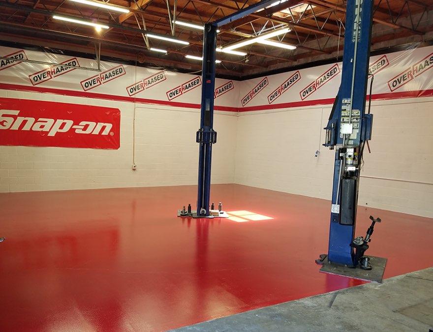 Mechanic shop anti-slip garage floor coatings